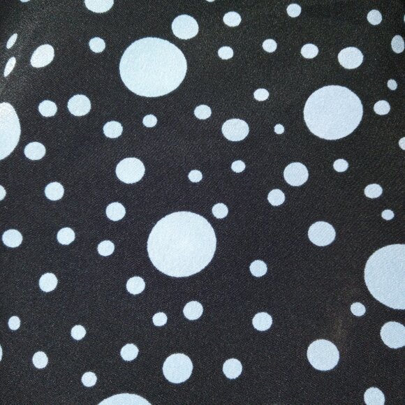 Who What Wear Black & Light Blue 3/4 Sleeves Polka Dot Dress NWT XL - Picture 3 of 4